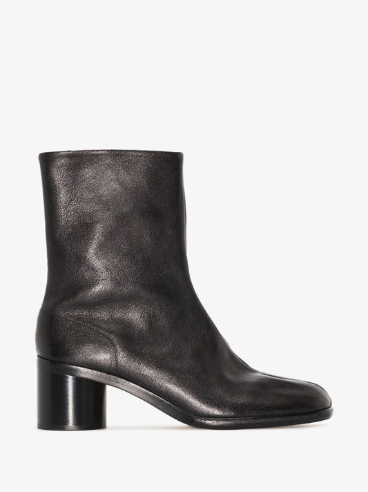 Black Tabi 60 Leather Ankle Boots