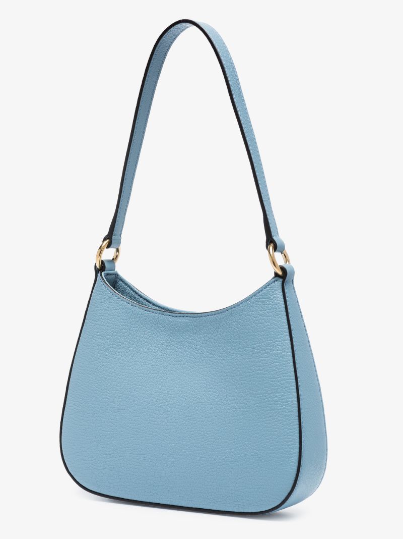 Blue Madras Leather Shoulder Bag