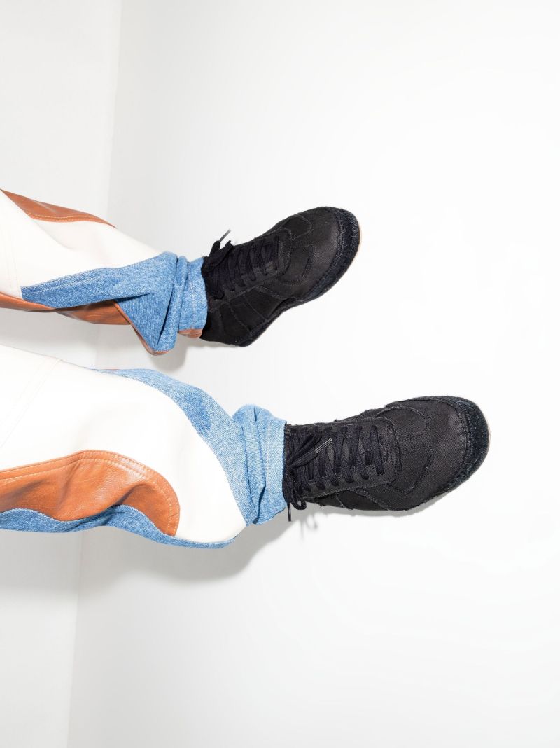 Black Replica Low Top Canvas Espadrille Sneakers