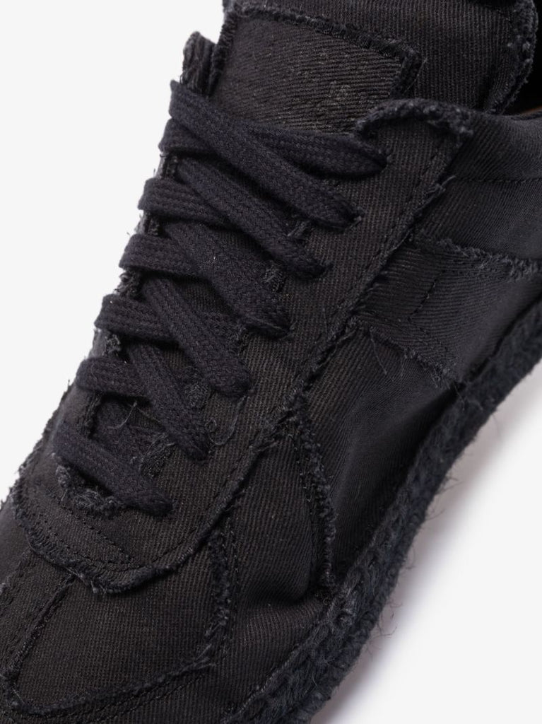 Black Replica Low Top Canvas Espadrille Sneakers