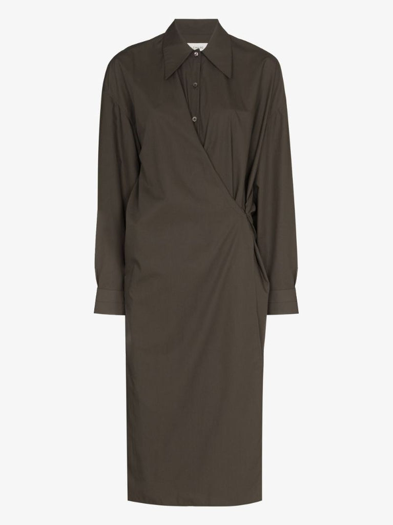 Twisted Midi Shirt Dress