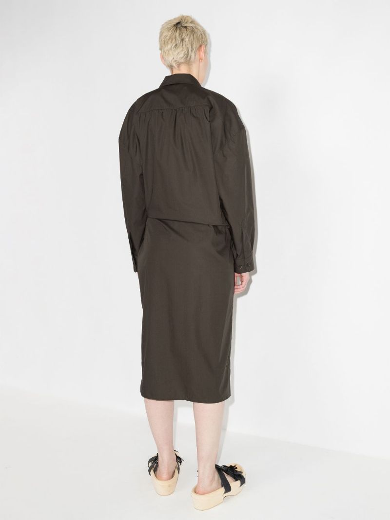 Twisted Midi Shirt Dress