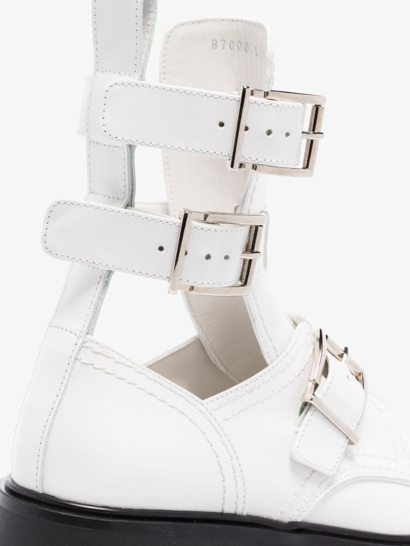 White Rave 55 Leather Ankle Boots