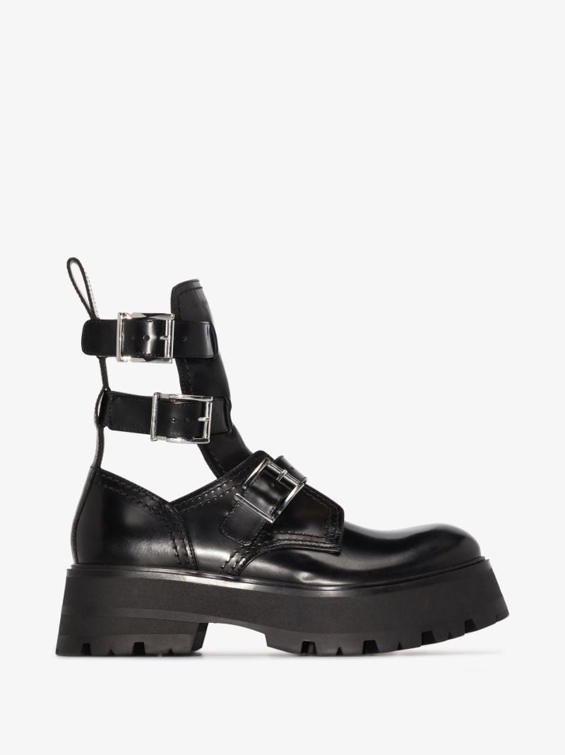 Black Rave 55 Leather Ankle Boots