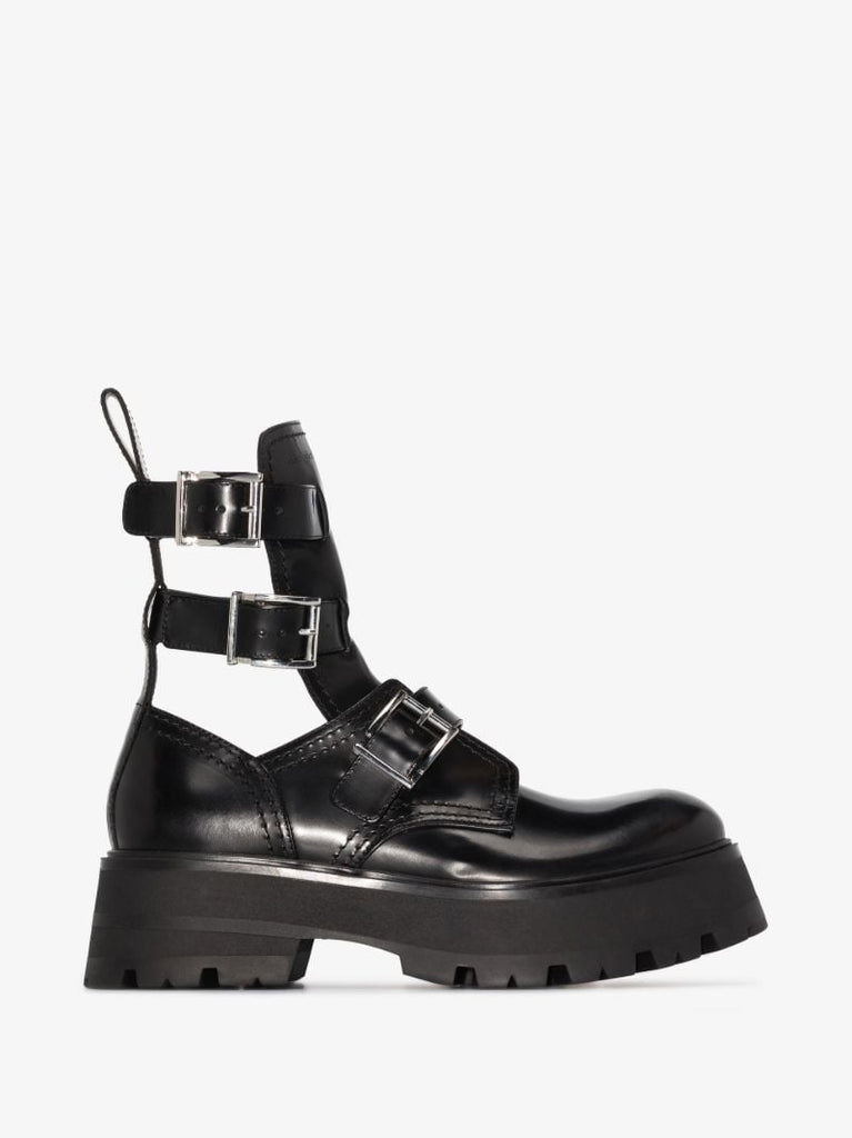 Black Rave 55 Leather Ankle Boots