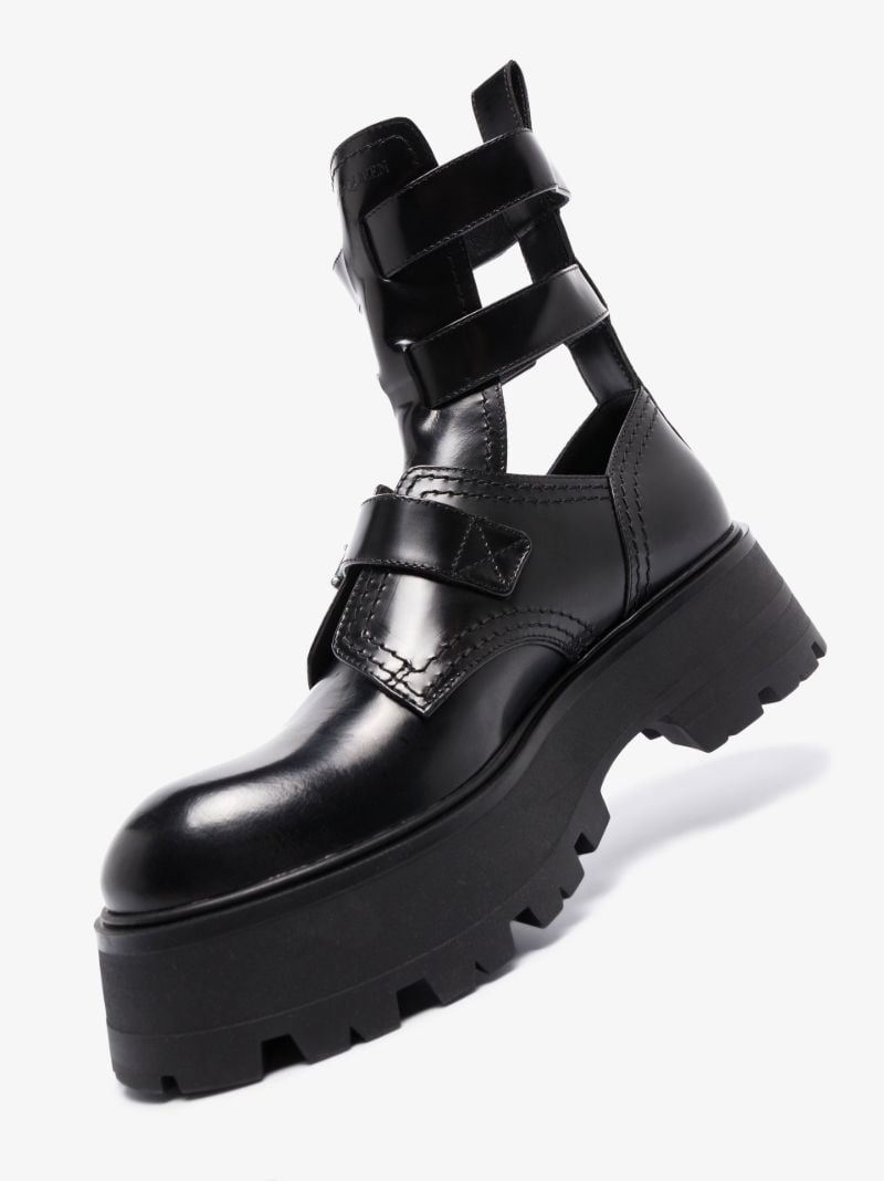 Black Rave 55 Leather Ankle Boots