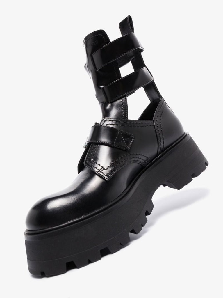 Black Rave 55 Leather Ankle Boots