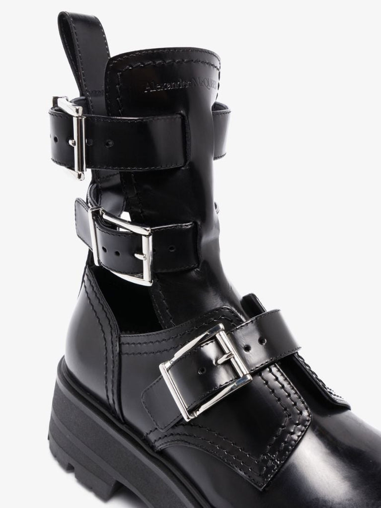 Black Rave 55 Leather Ankle Boots