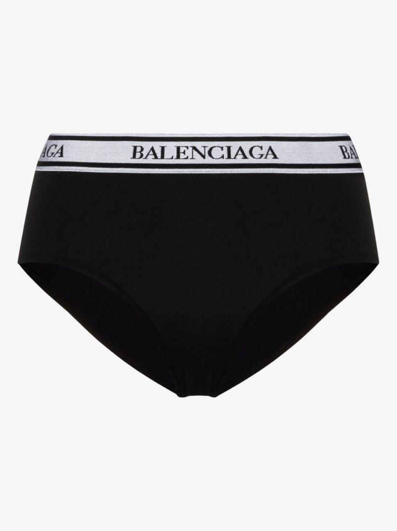 Black Logo Tape Cotton Briefs