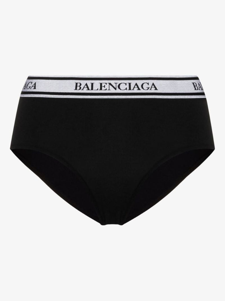 Black Logo Tape Cotton Briefs