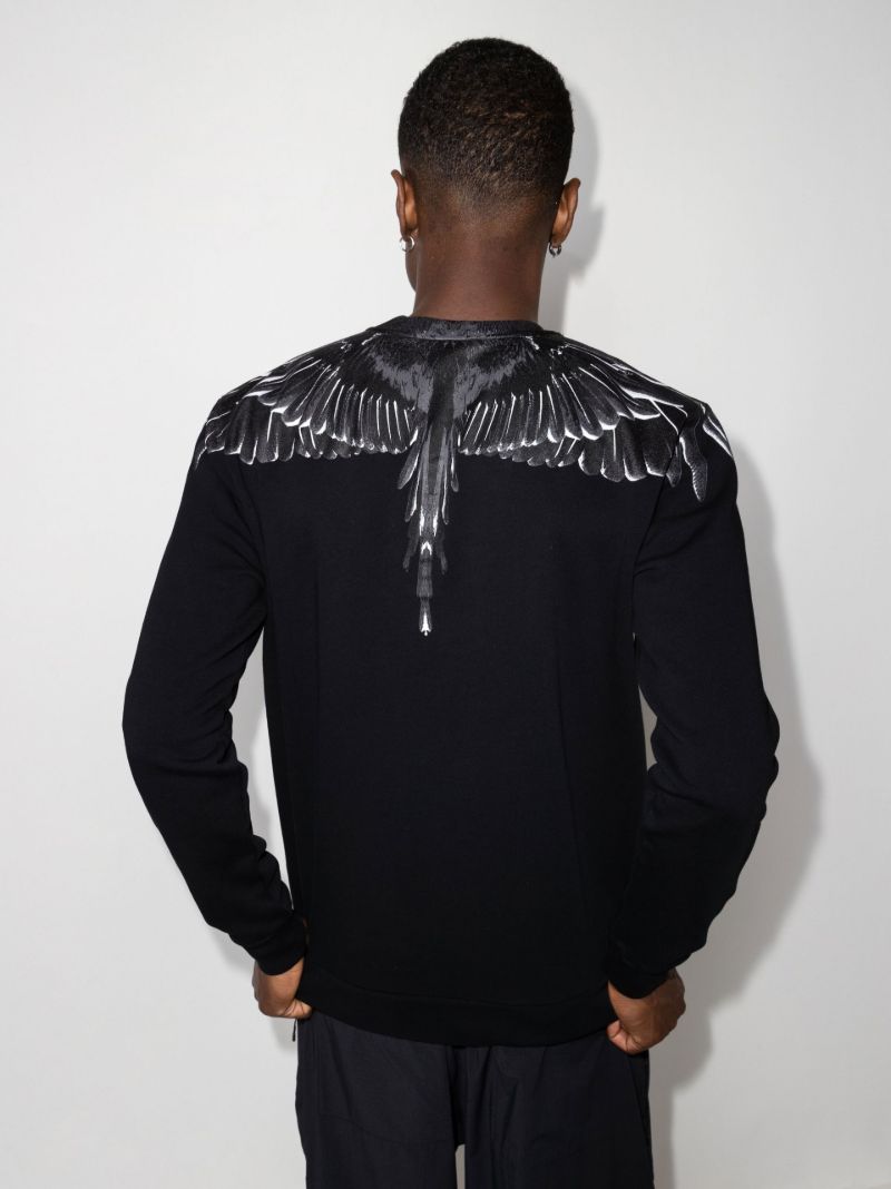 Black Wings Cotton Sweatshirt