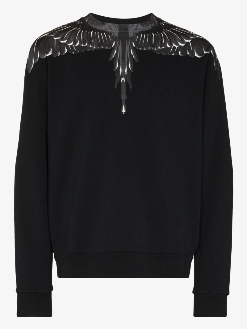 Black Wings Cotton Sweatshirt