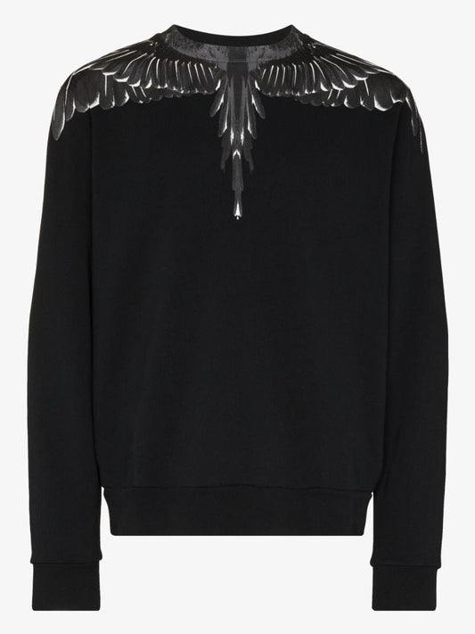 Black Wings Cotton Sweatshirt