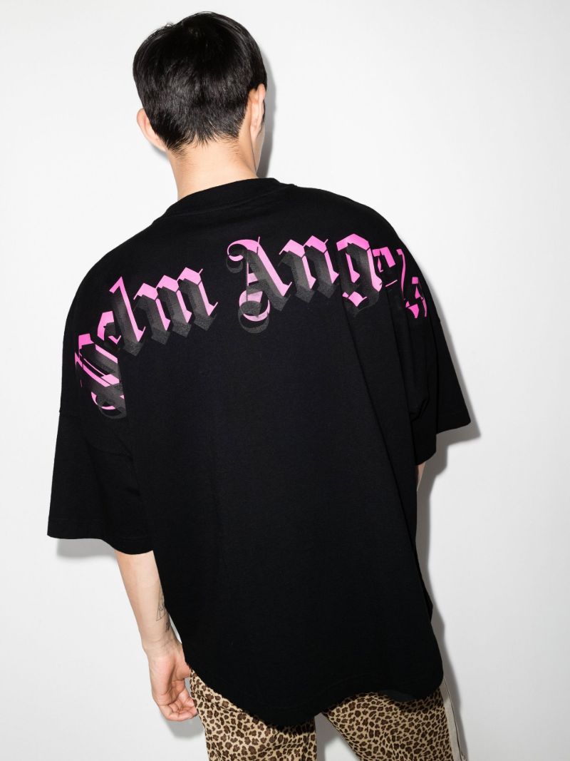 Double Logo Oversized Cotton T-shirt