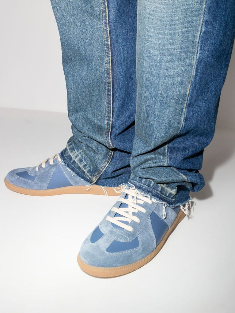 Blue Replica Leather Sneakers