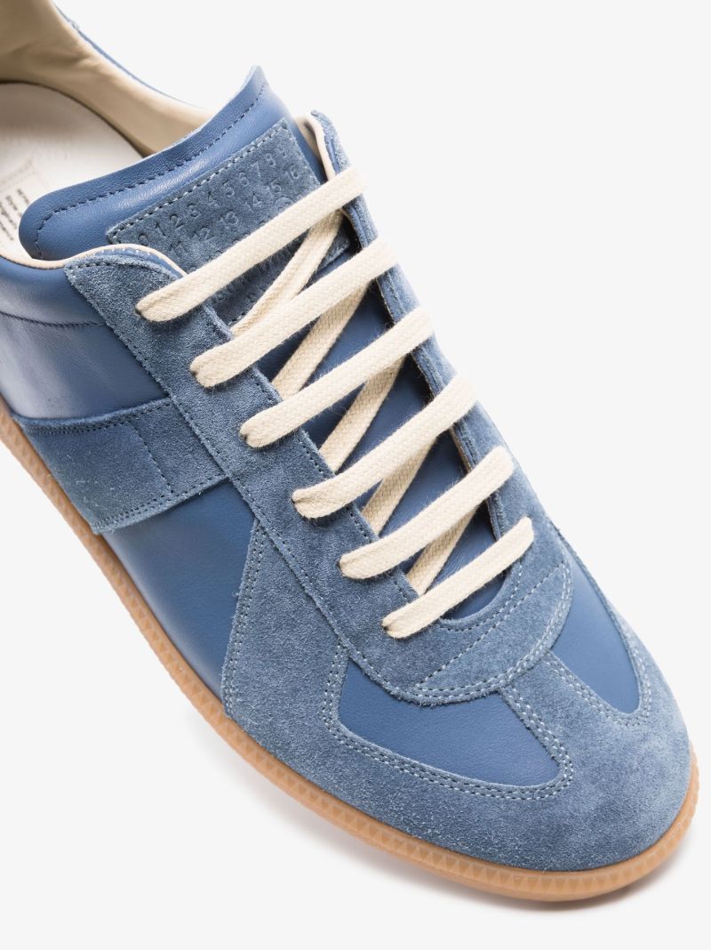 Blue Replica Leather Sneakers
