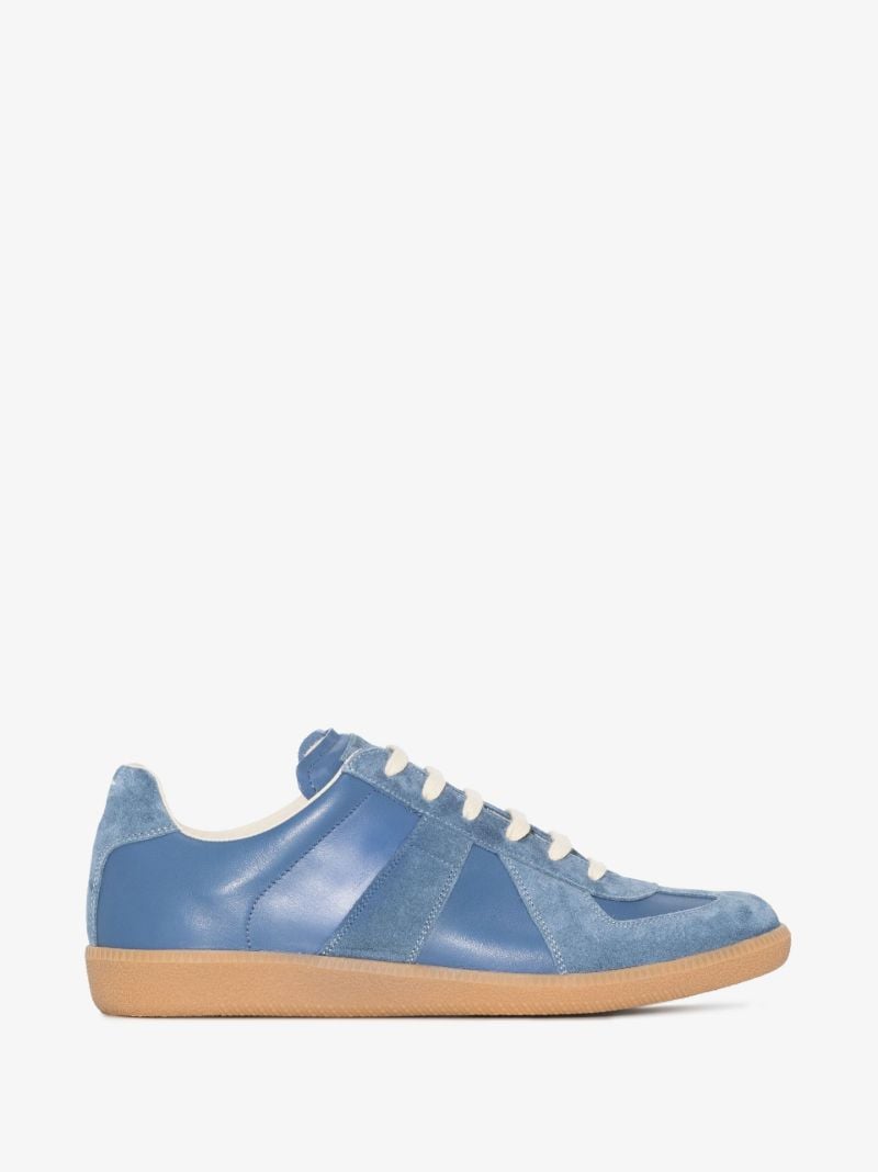 Blue Replica Leather Sneakers