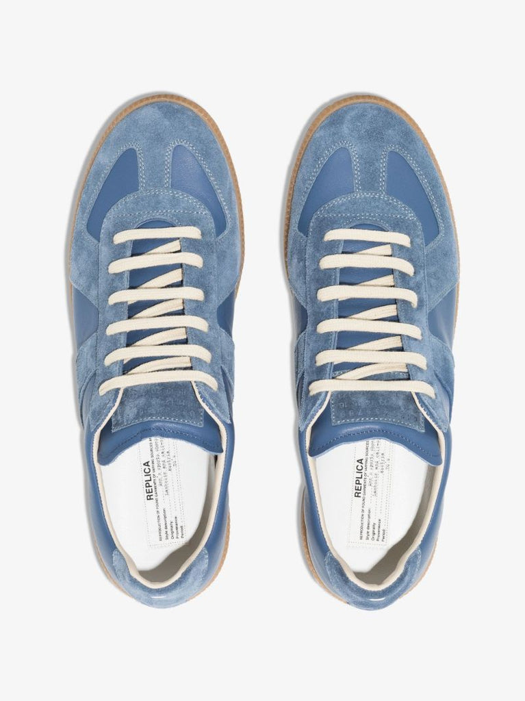 Blue Replica Leather Sneakers