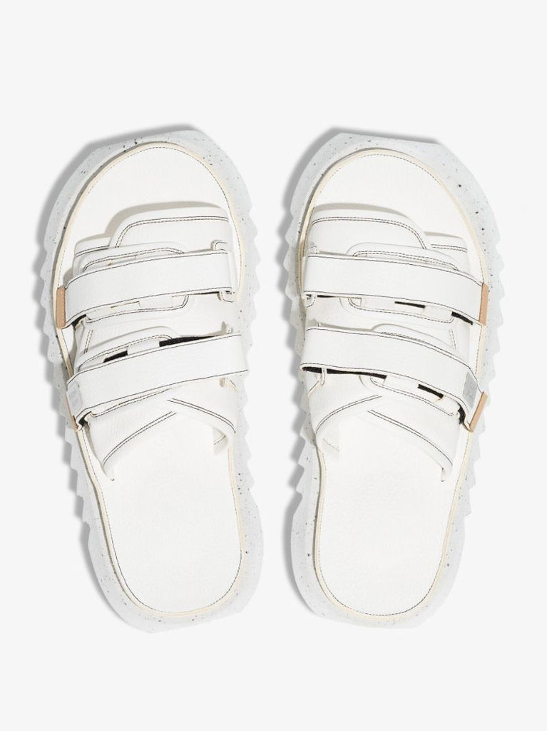 X Suicoke White Moto Leather Sandals