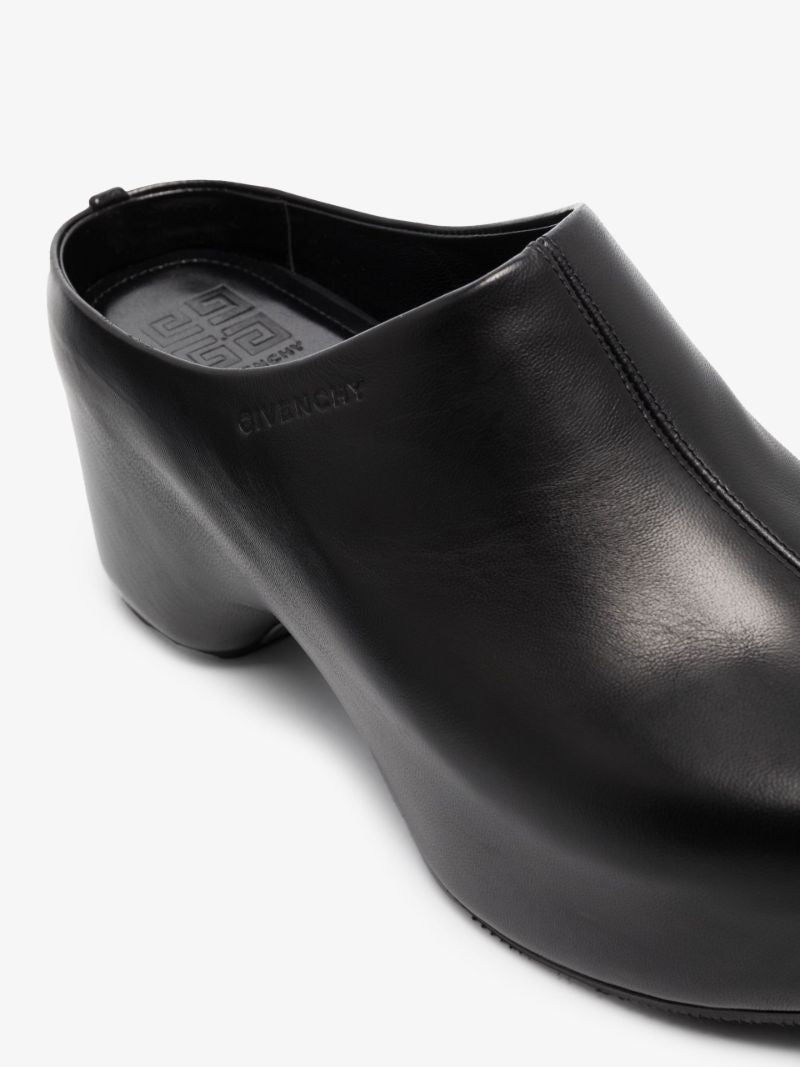 Black G 85 Platform Leather Clogs