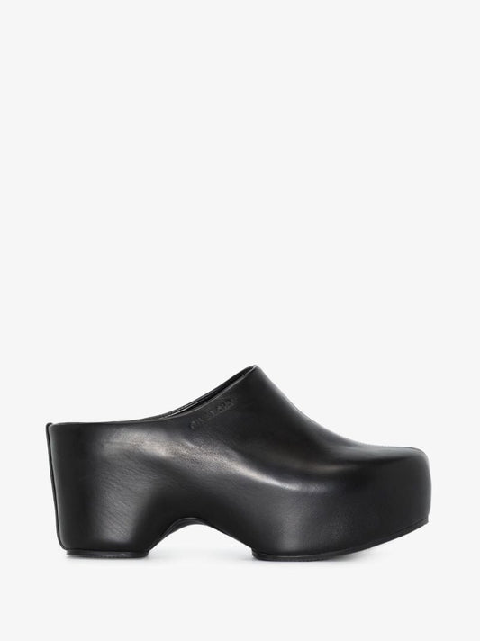 Black G 85 Platform Leather Clogs