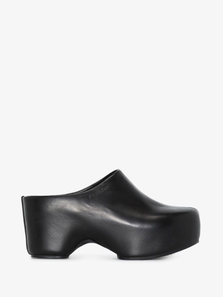 Black G 85 Platform Leather Clogs