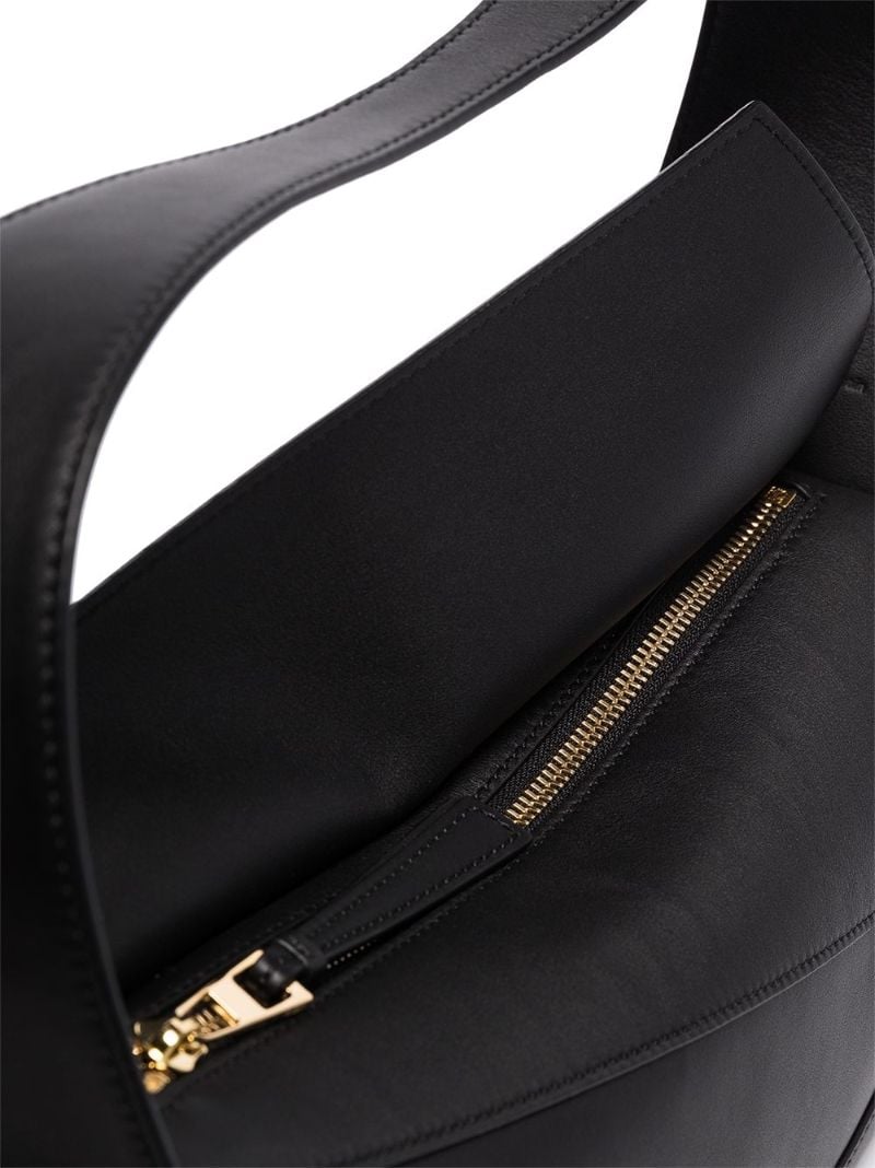 Black Puzzle Leather Shoulder Bag