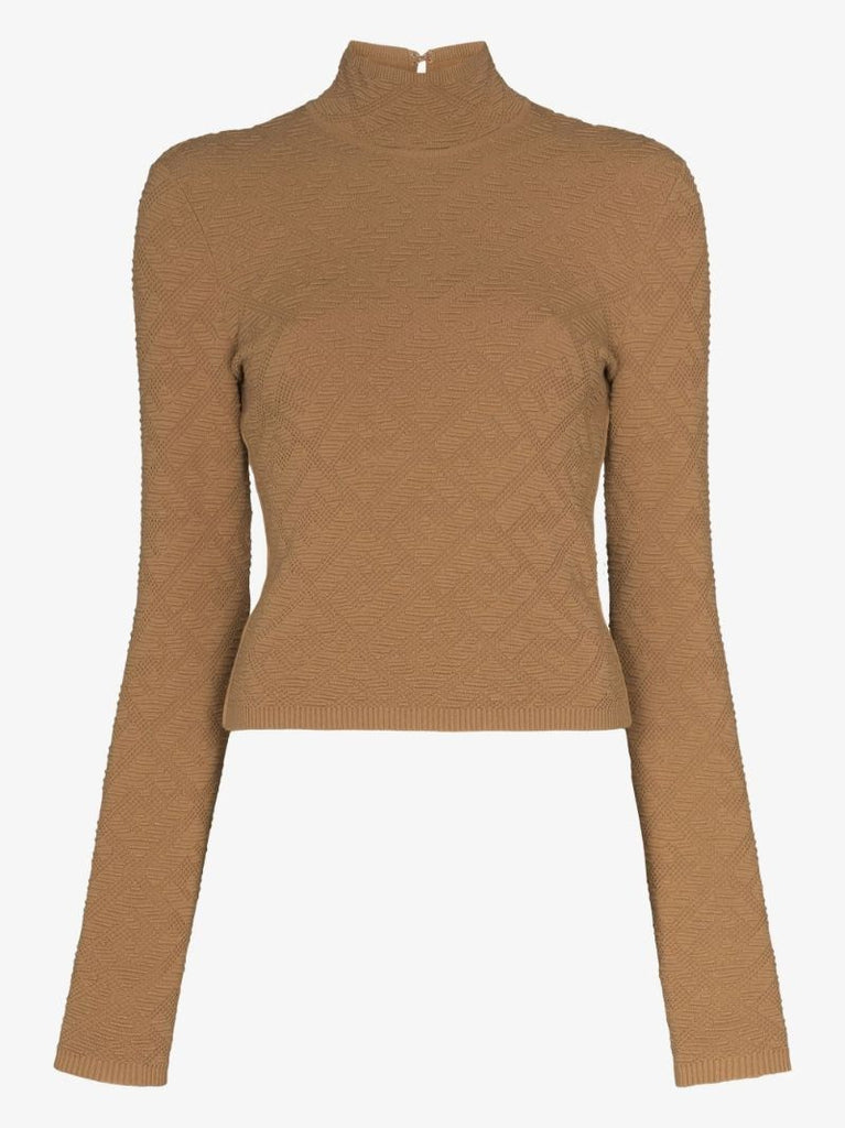 Ff Logo Turtleneck Top