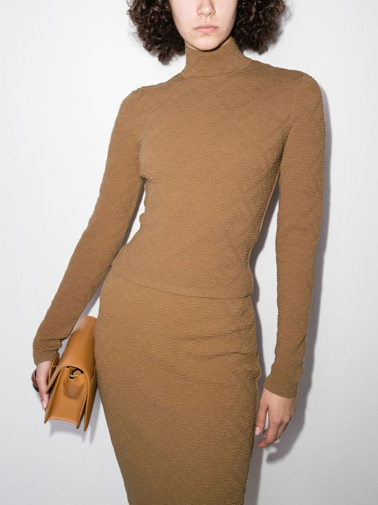 Ff Logo Turtleneck Top