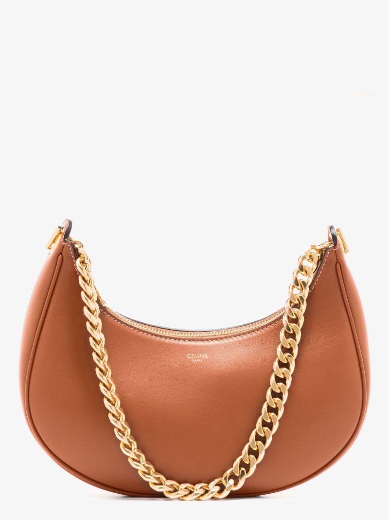 Brown Ava Chain Medium Leather Bag