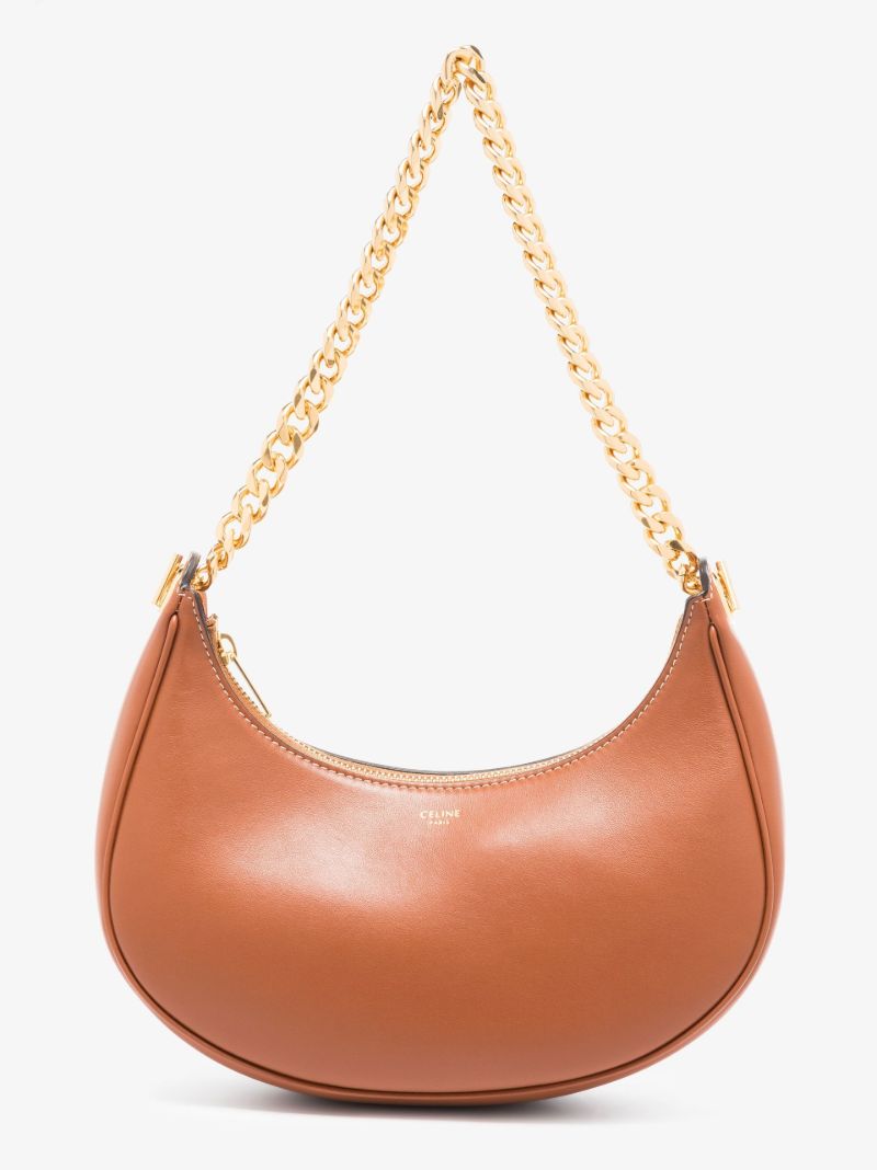 Brown Ava Chain Medium Leather Bag