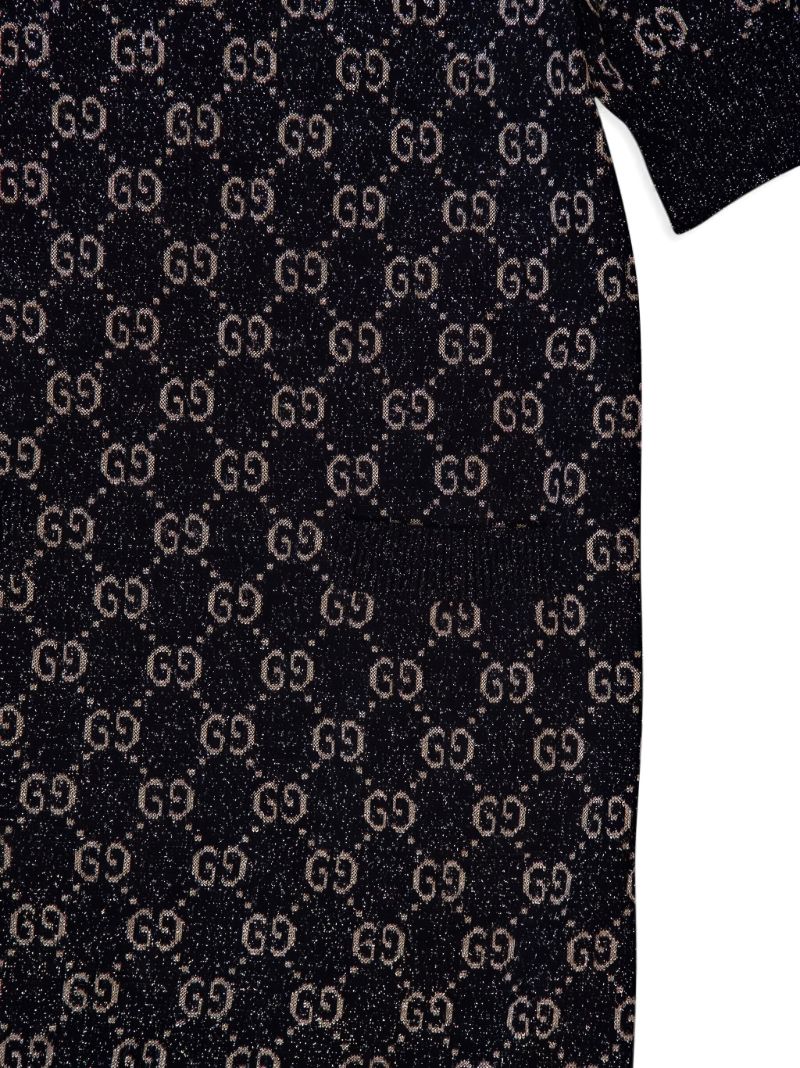 Black Gg Cotton Jacquard Mini Dress