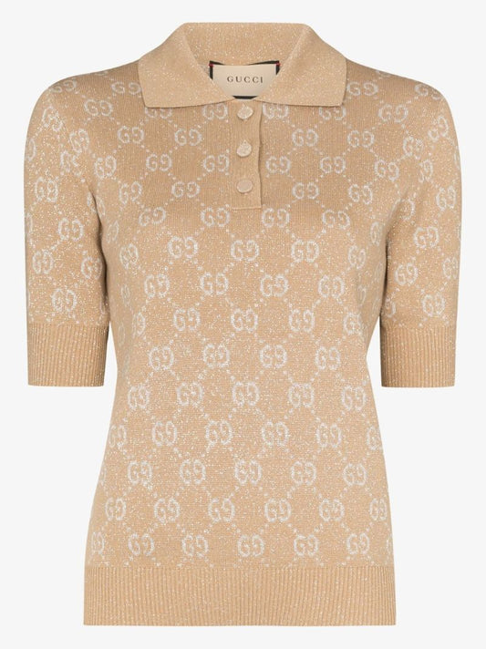 Gg Cotton Jacquard Polo Shirt