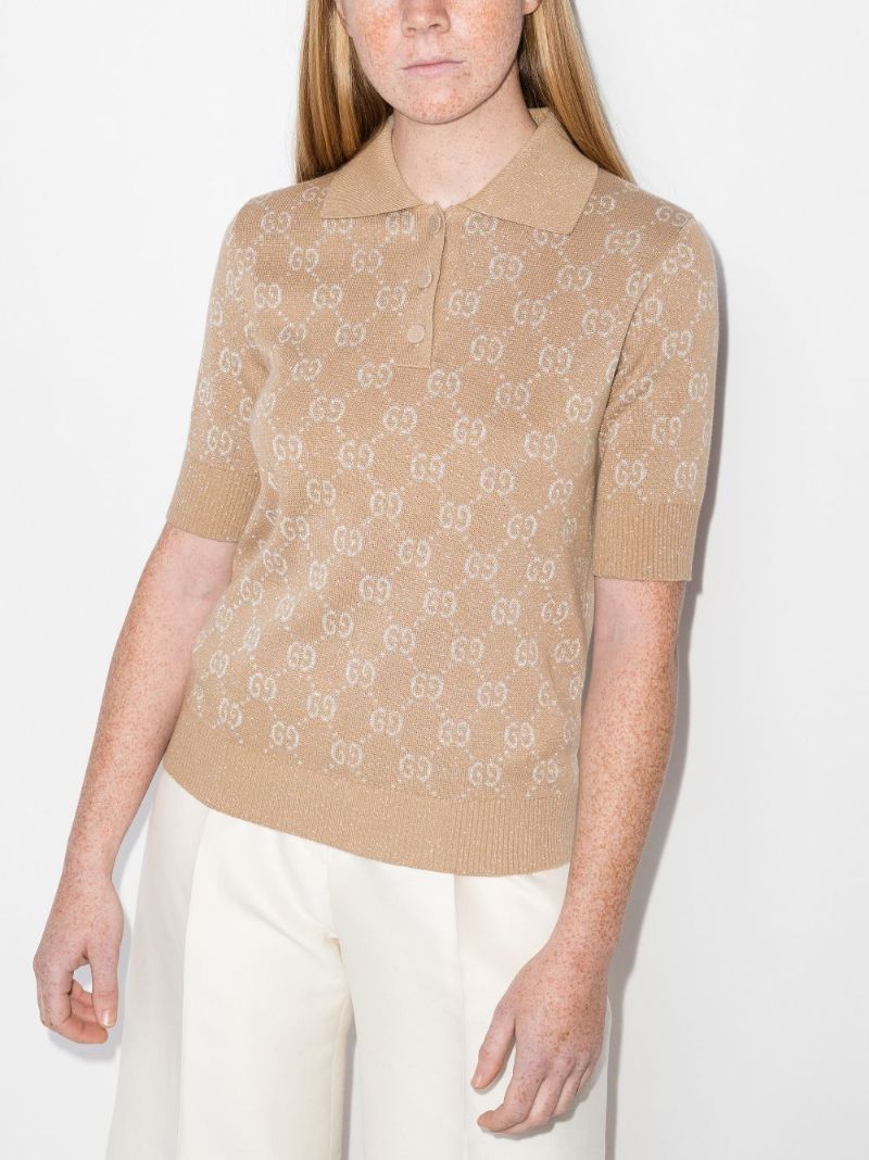 Gg Cotton Jacquard Polo Shirt
