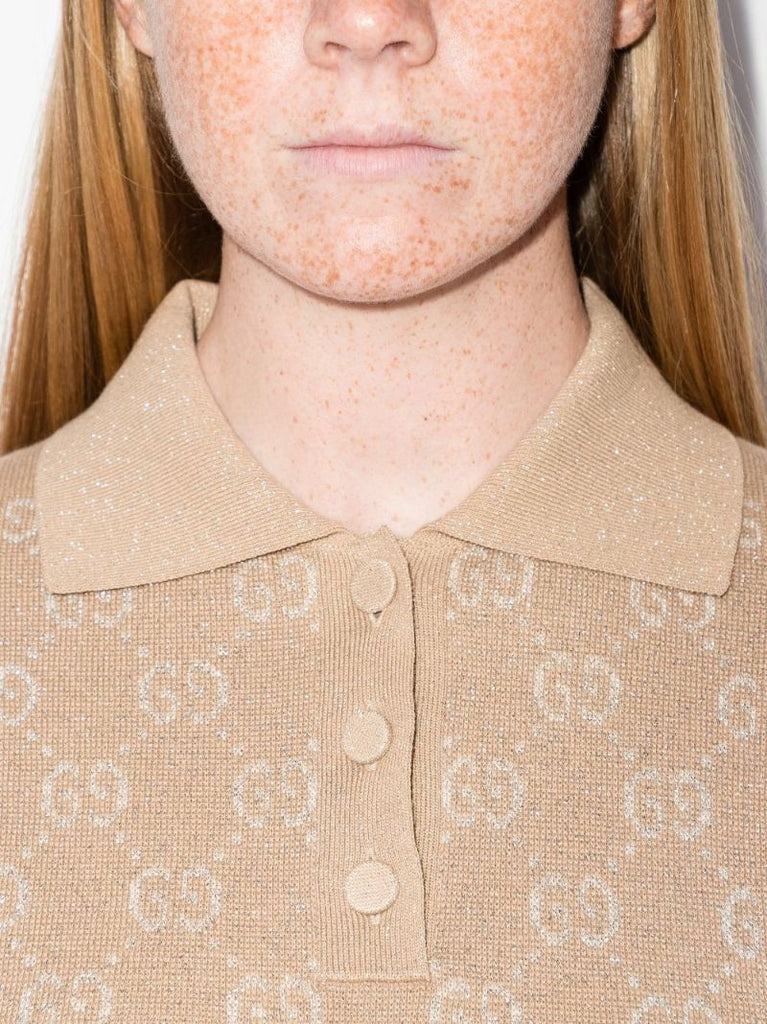 Gg Cotton Jacquard Polo Shirt