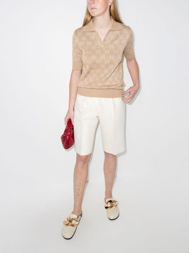 Gg Cotton Jacquard Polo Shirt