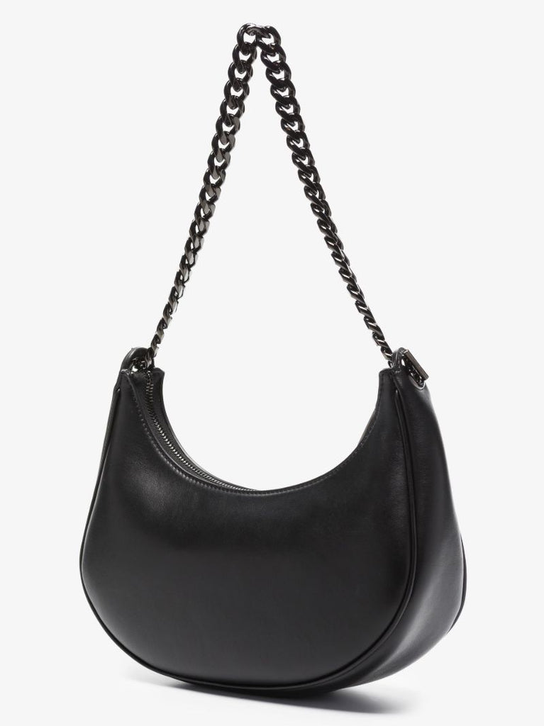 Black Ava Medium Leather Shoulder Bag