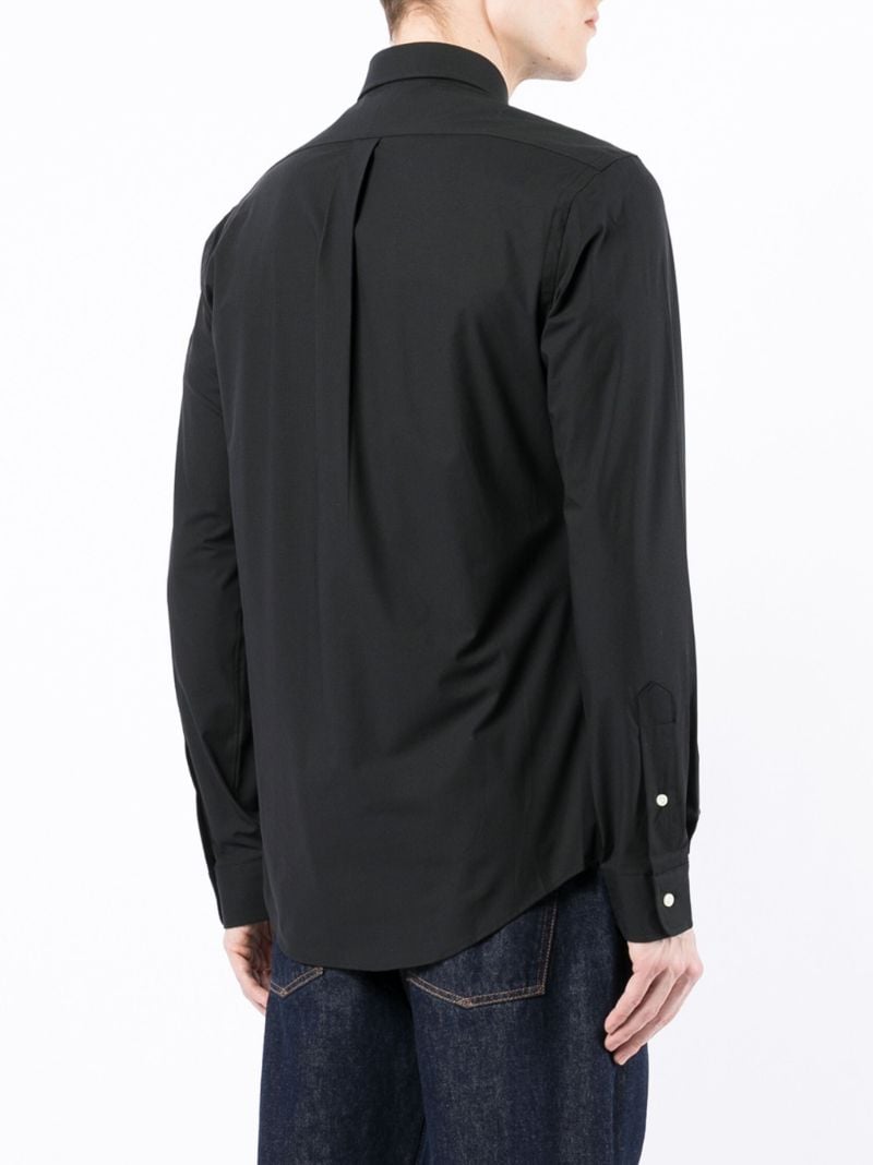 Black Polo Pony Logo Cotton Shirt
