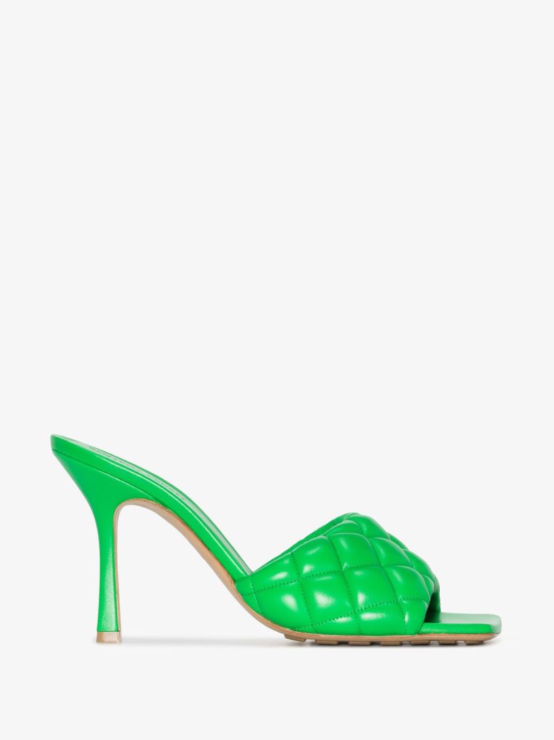 Green Padded 90 Leather Sandals