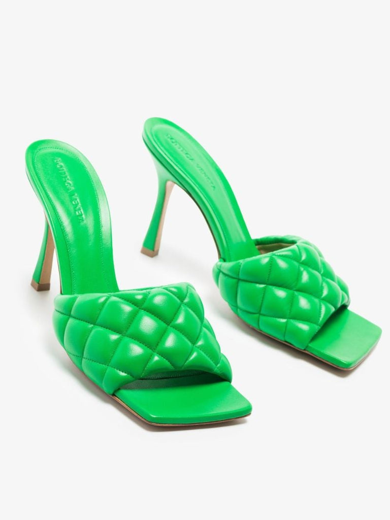 Green Padded 90 Leather Sandals