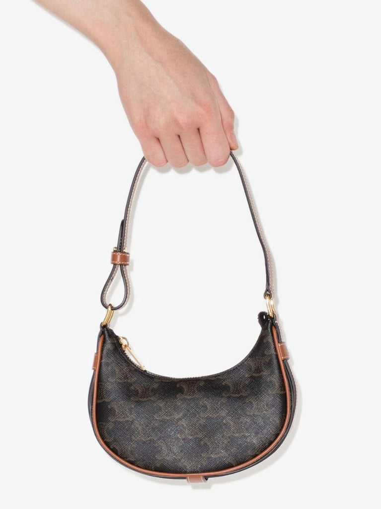 Black Ava Triomphe Canvas Mini Shoulder Bag