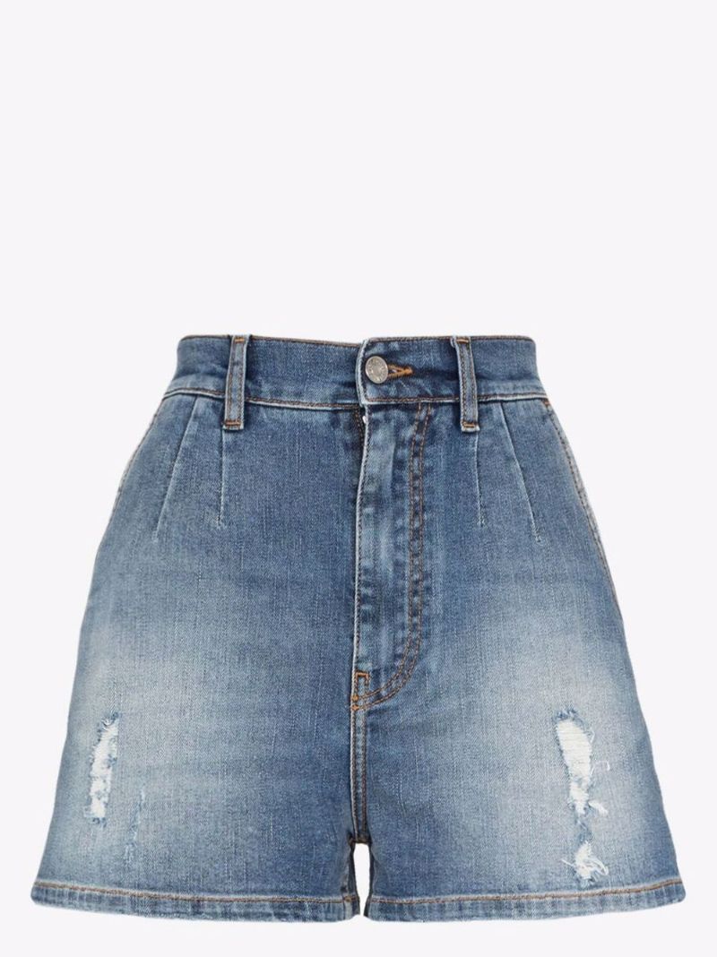 Distressed Denim Shorts