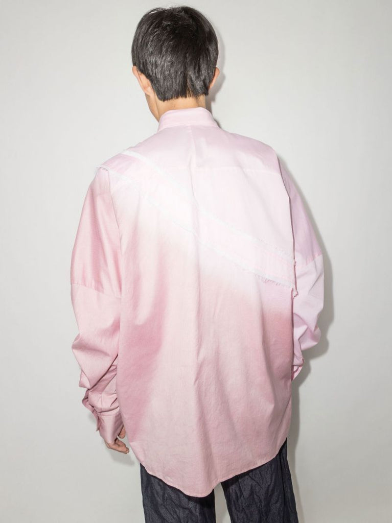Pink Sash Panelled Cotton Shirt