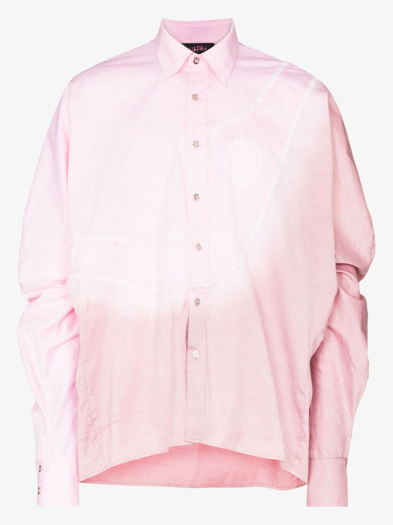 Pink Sash Panelled Cotton Shirt