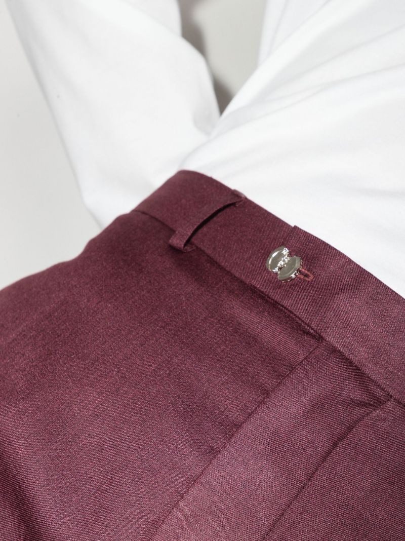 Red Pret Tailored Wool Trousers