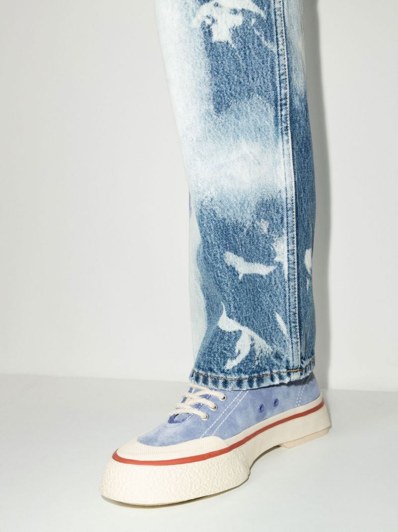 Blue Laguna Low Top Suede Sneakers