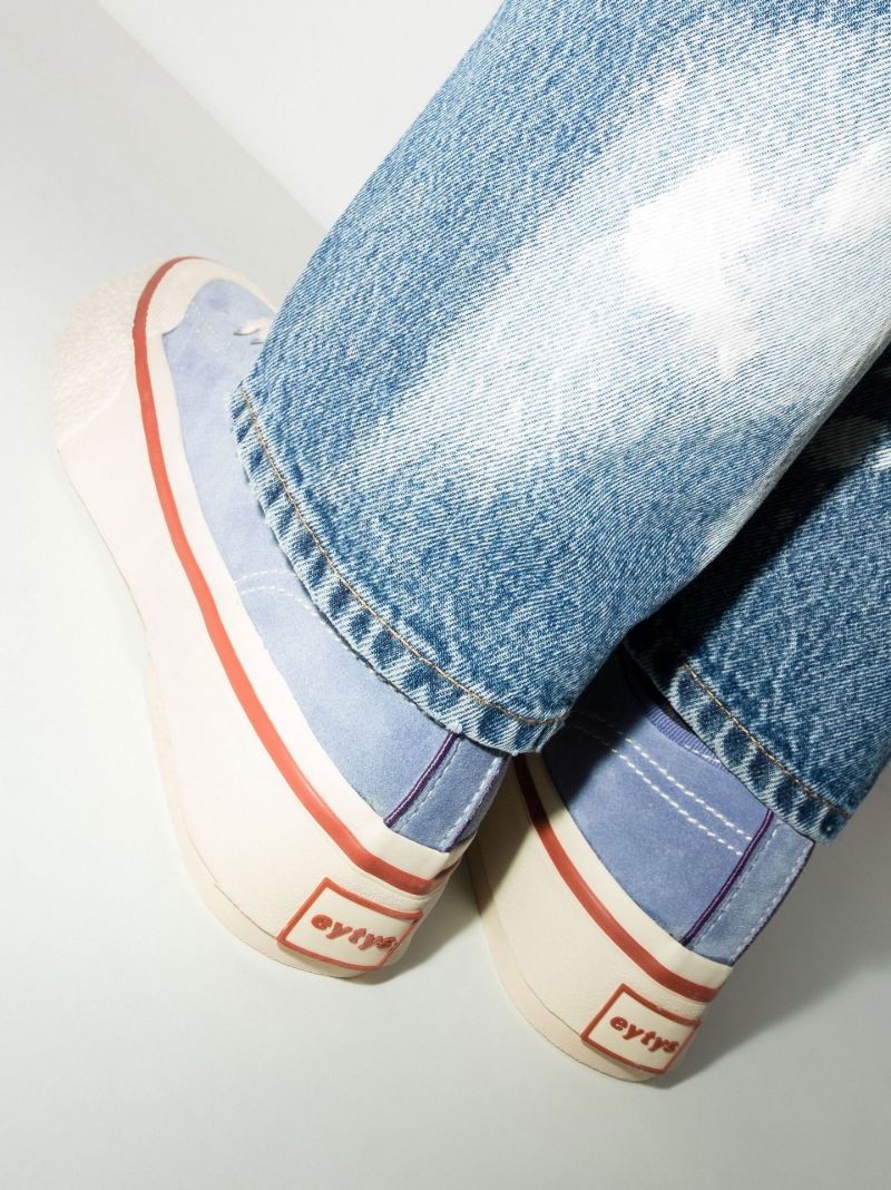 Blue Laguna Low Top Suede Sneakers