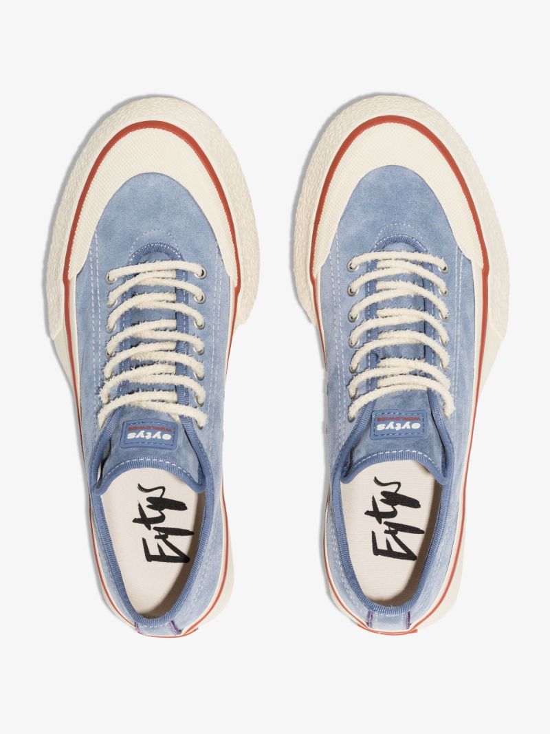 Blue Laguna Low Top Suede Sneakers