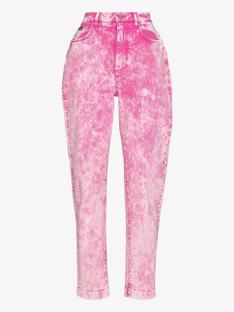 Amber Marbled Denim Boyfriend Jeans