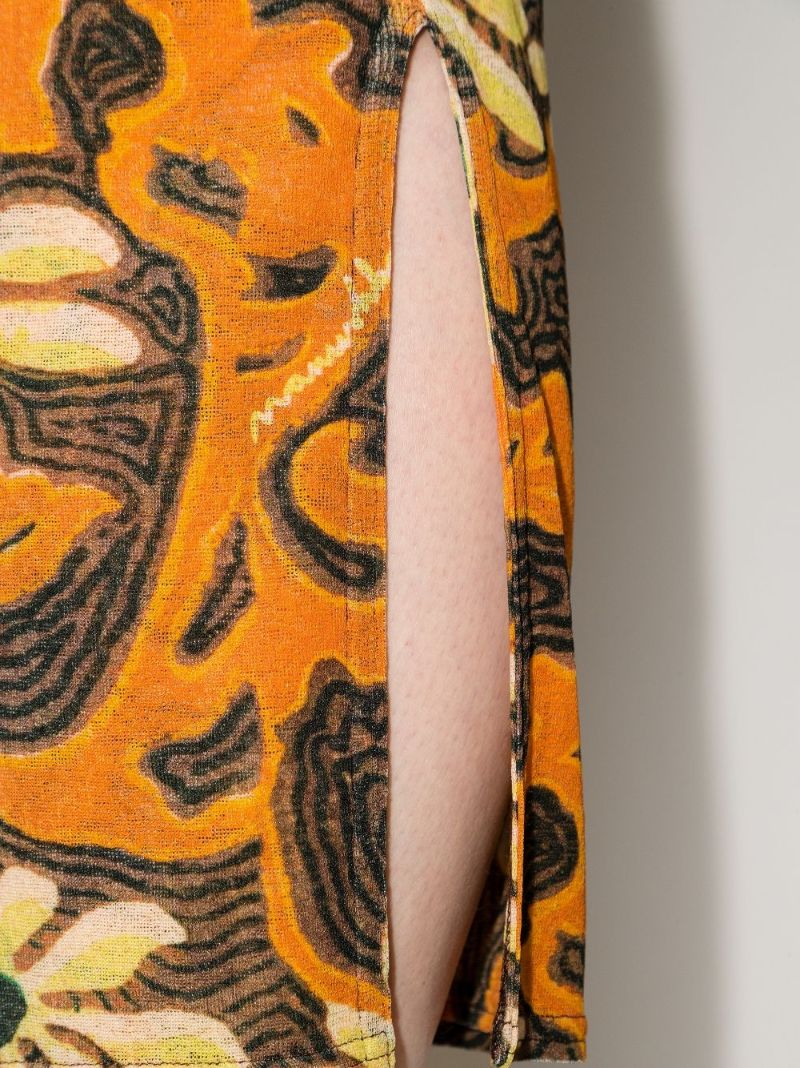 Sibi Floral Print Midi Skirt